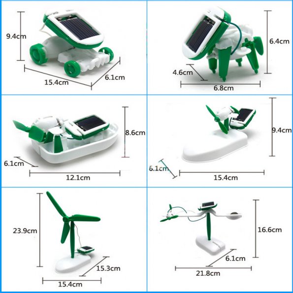 6 in 1  DIY Solar Powered Robot