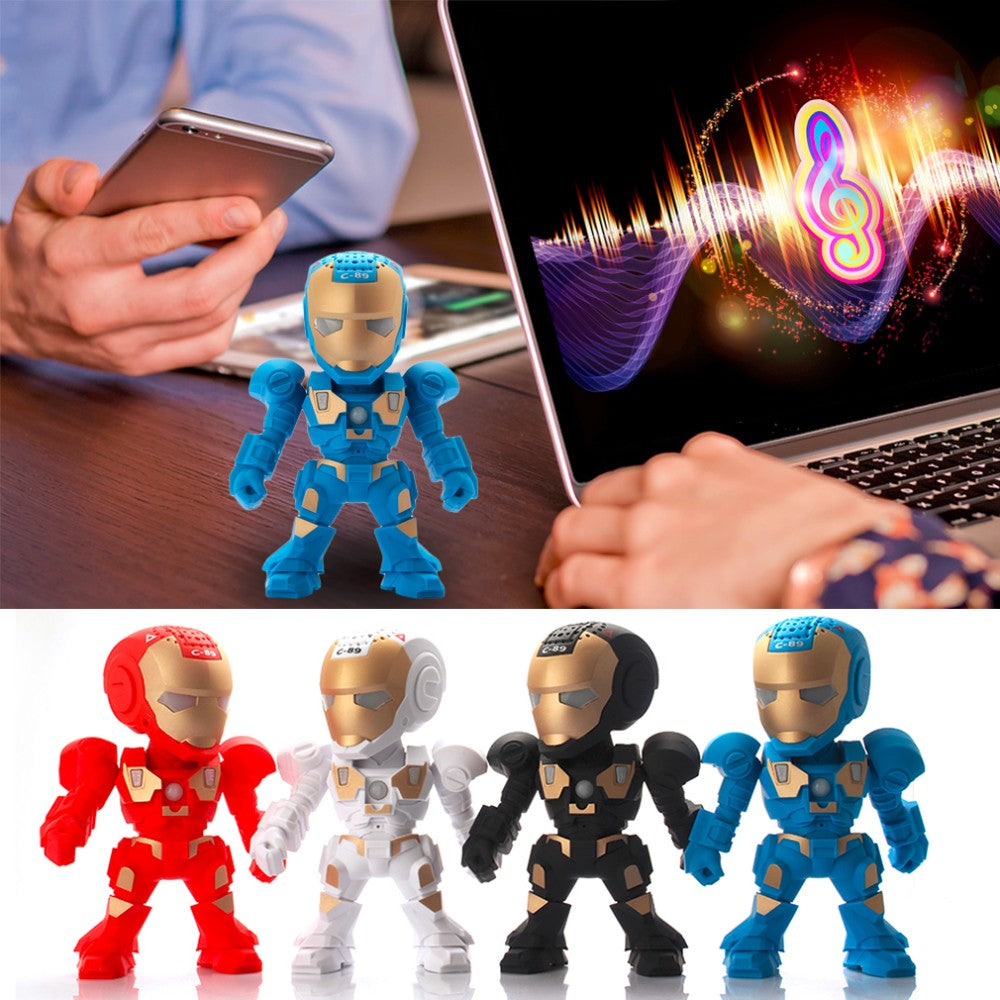 Iron Man Bluetooth Speaker with LED Light