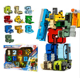 DIY Number Puzzle Transformer Robot