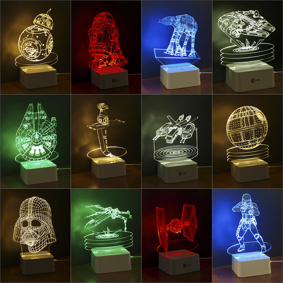 3D Star Wars Night  Lamp